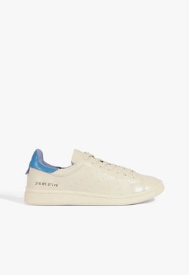 Tênis Couro Branco e Azul