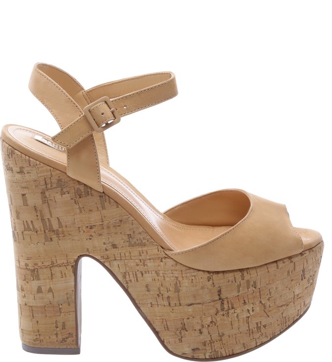 Sandália Salto Bloco Light Wood