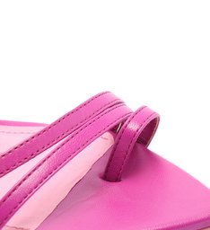 Sandália Salto Fino Aya Couro Amarração Pink