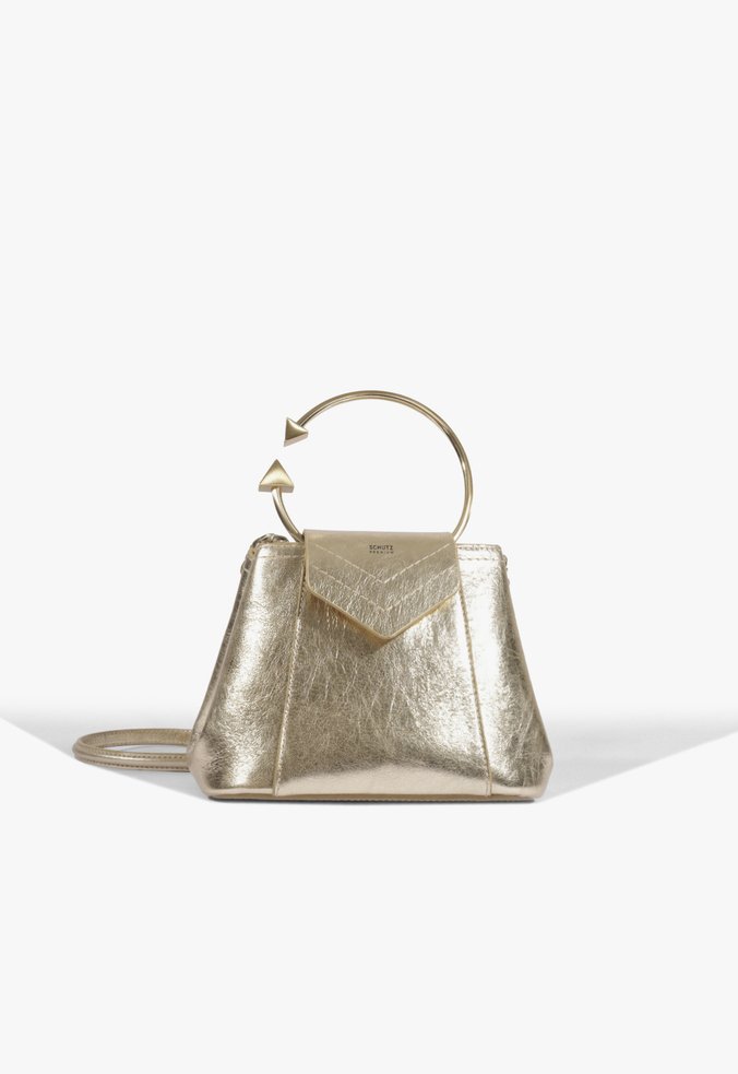 Bolsa Pequena Crossbody Lola Couro Dourada