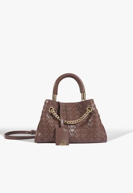 Bolsa Satchel Rebecca Média Couro Rosa
