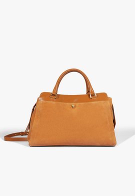 Bolsa Tote Grande Olga Camurça Preta