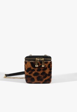 Bolsa Tiracolo Vanity Pequena Couro Animal Print