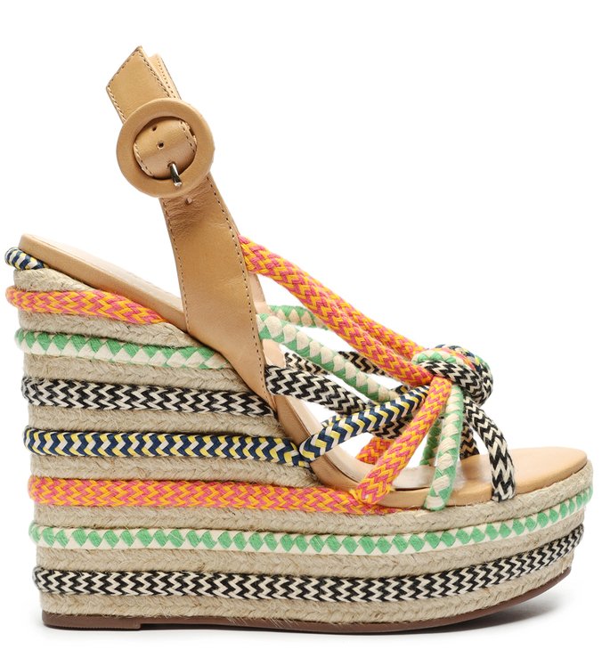 Sandália Wedge Knot Fresh Colorida