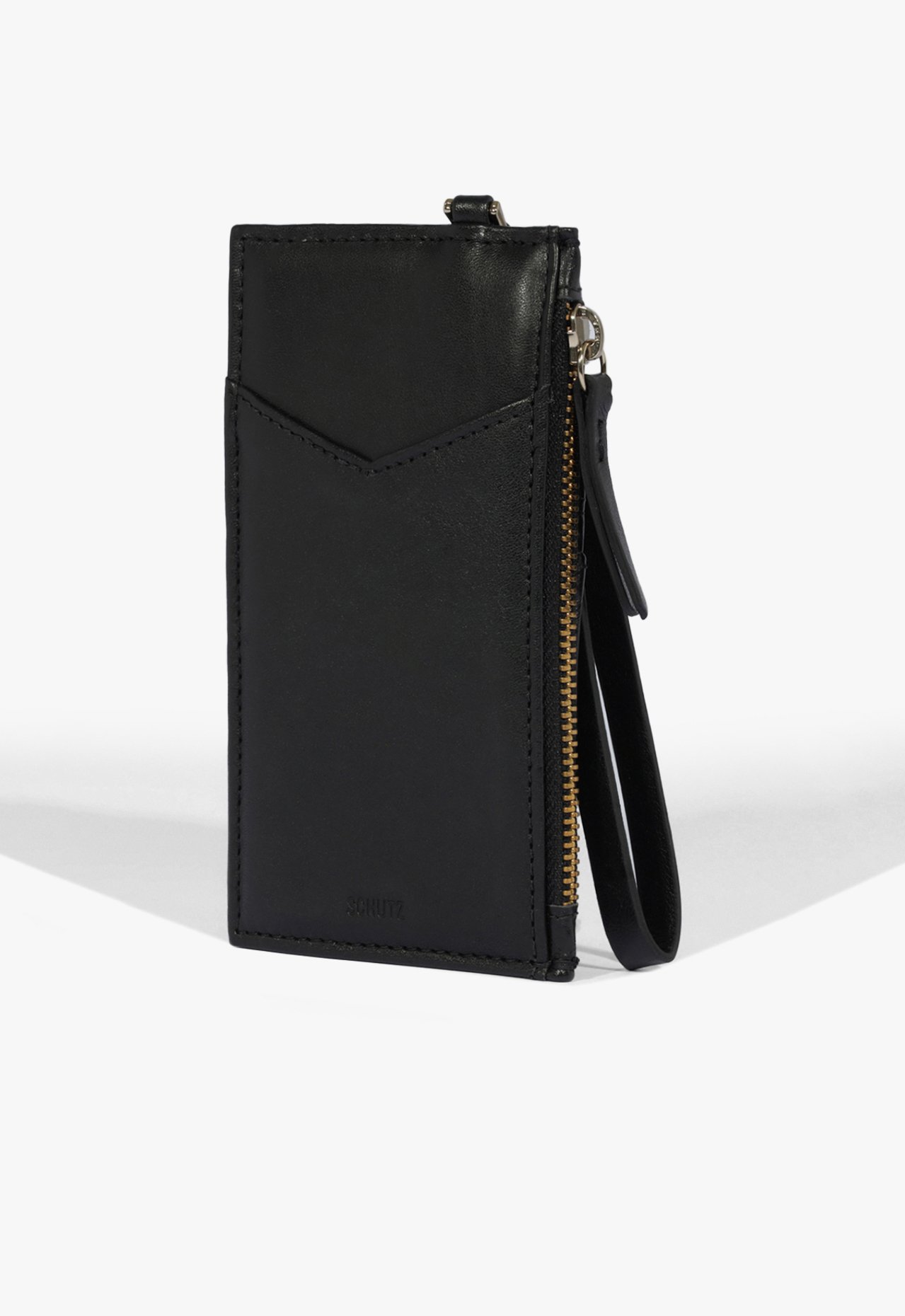 Porta Cartões Alça Natalia Couro Preto | Schutz