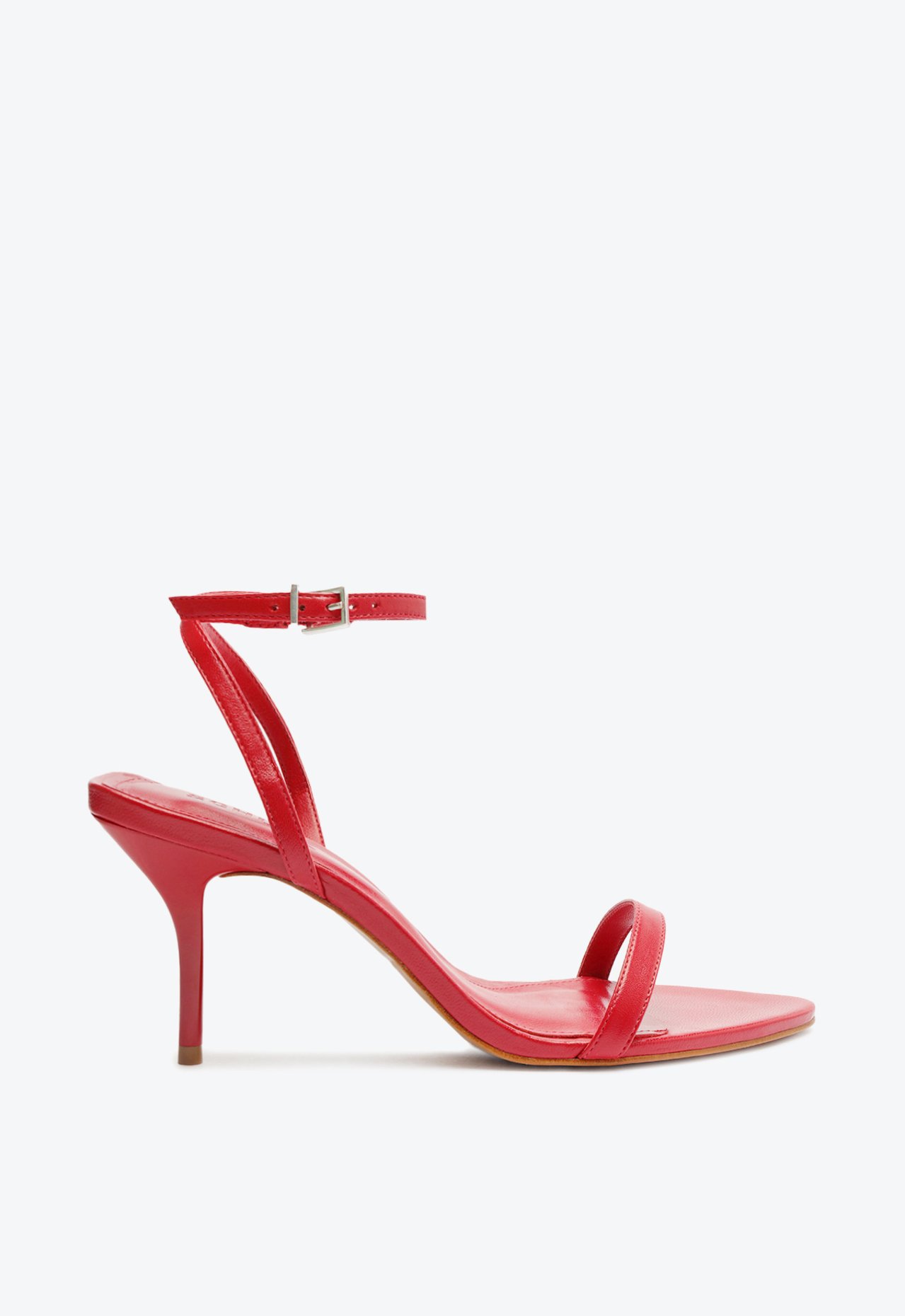 Sandália Melanie Salto Alto Couro Vermelha | Schutz