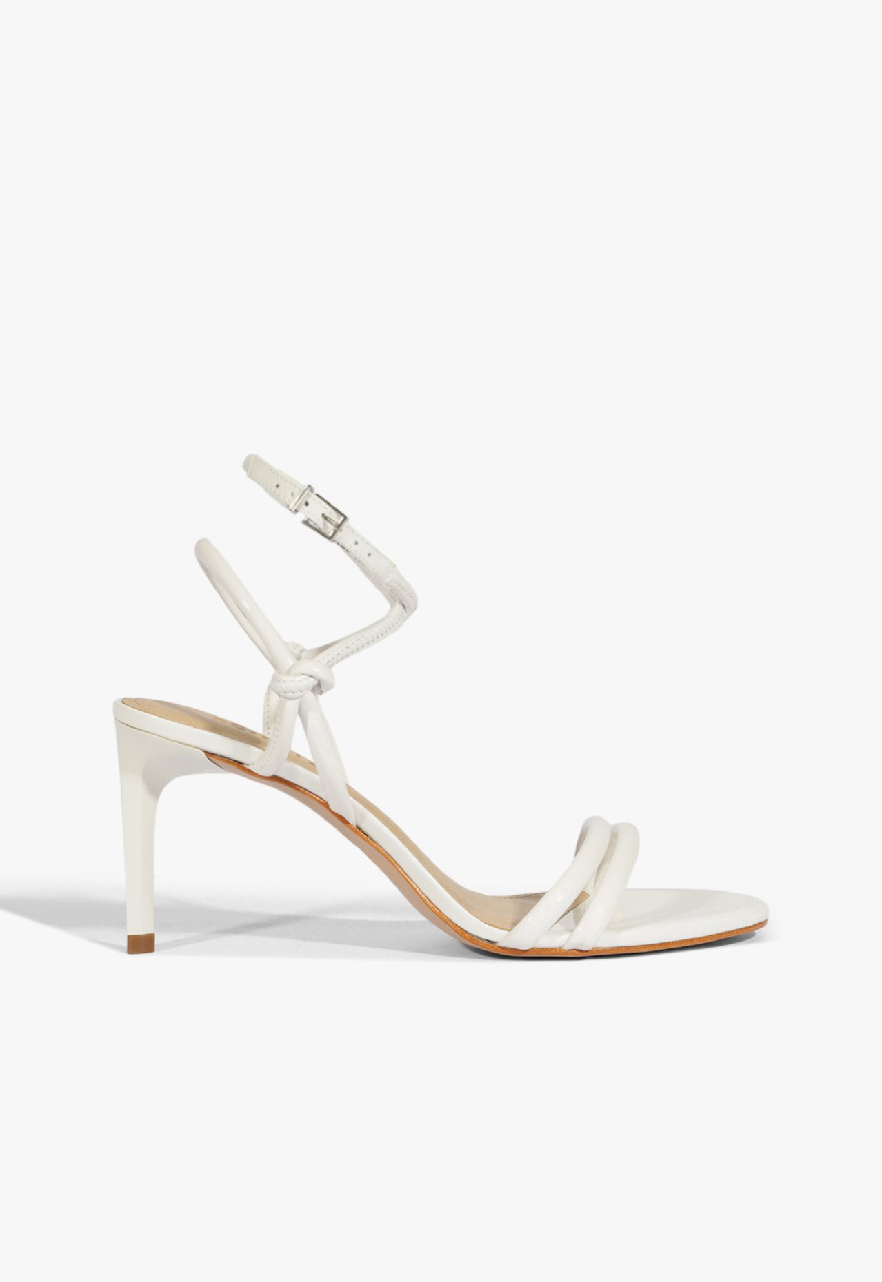 Vista 2 Sandália Couro Verniz Branca Branco Branco