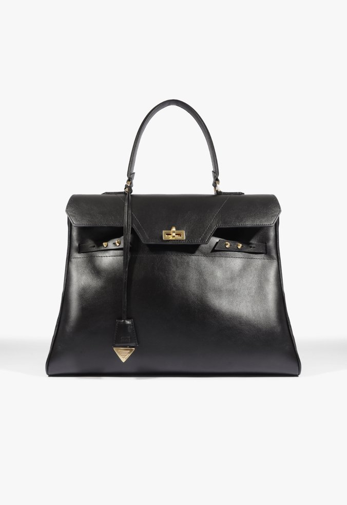 Bolsa Hailey Grande Couro Preta