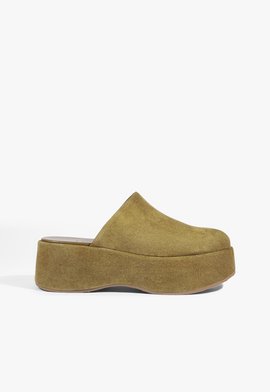 Mule Mia Couro Verde