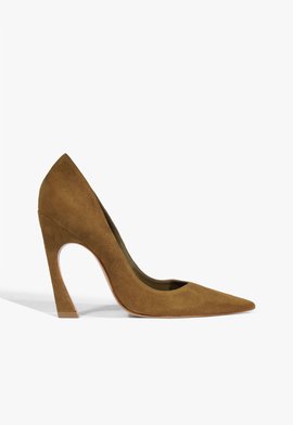 Scarpin Lexi Camurça Marrom Oliva | Schutz