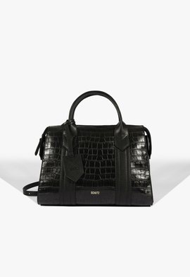 Bolsa Bowling Nay Croco Preta
