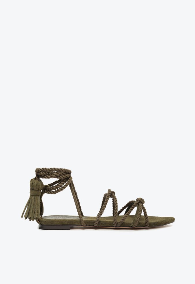 Sandália Rasteira Kailey Flat Verde