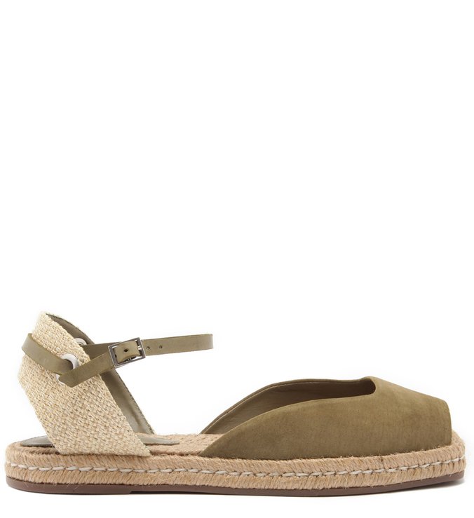 FLAT ESPADRILLE SQUARE GREEN FLAT ESPADRILLE SQUARE GREEN