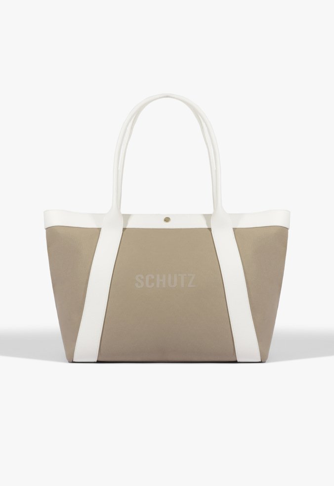 Bolsa Shopping Mila Couro Off White