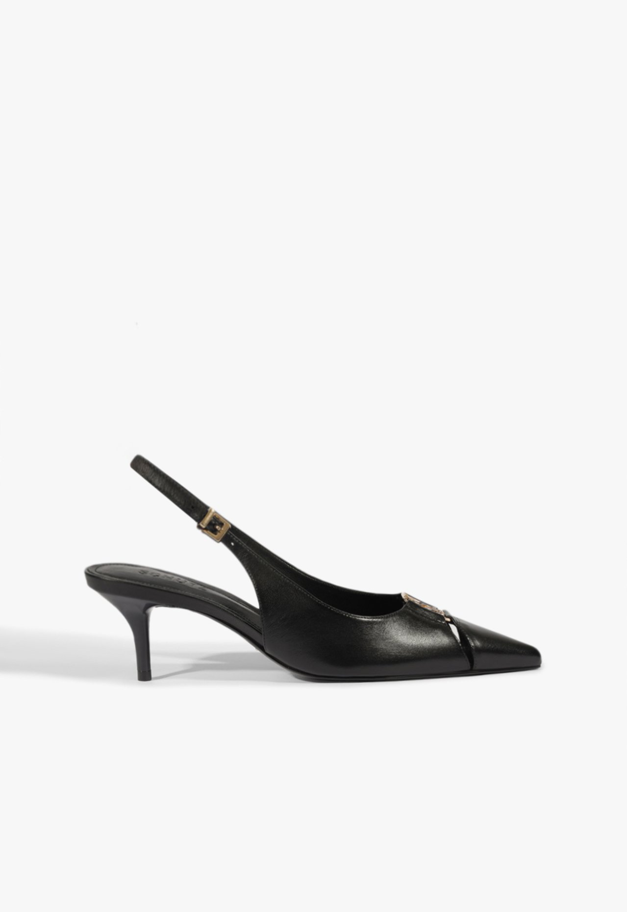 Scarpin Slingback Elegance Couro Preto | Schutz