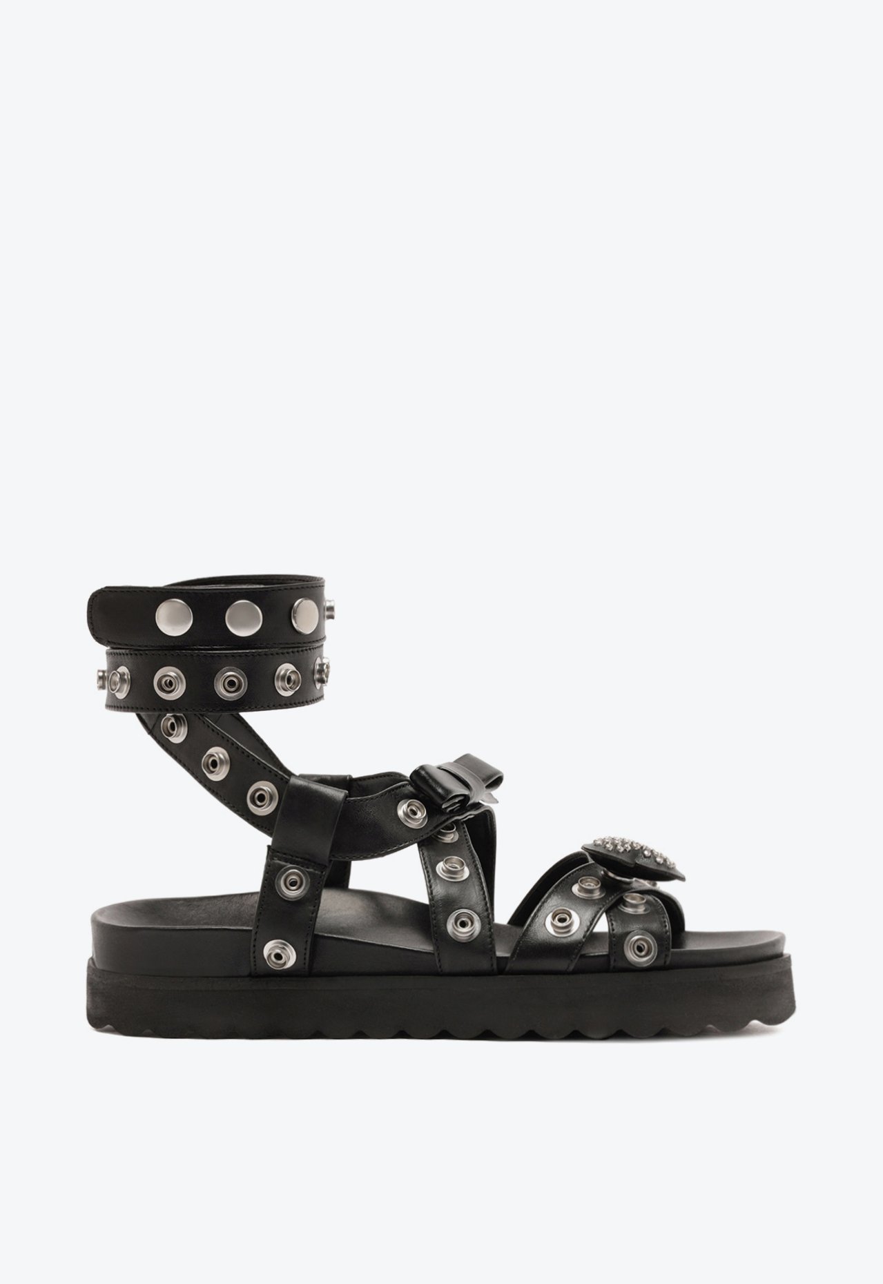 Sandália Papete Presley Sporty Couro Preta | Schutz