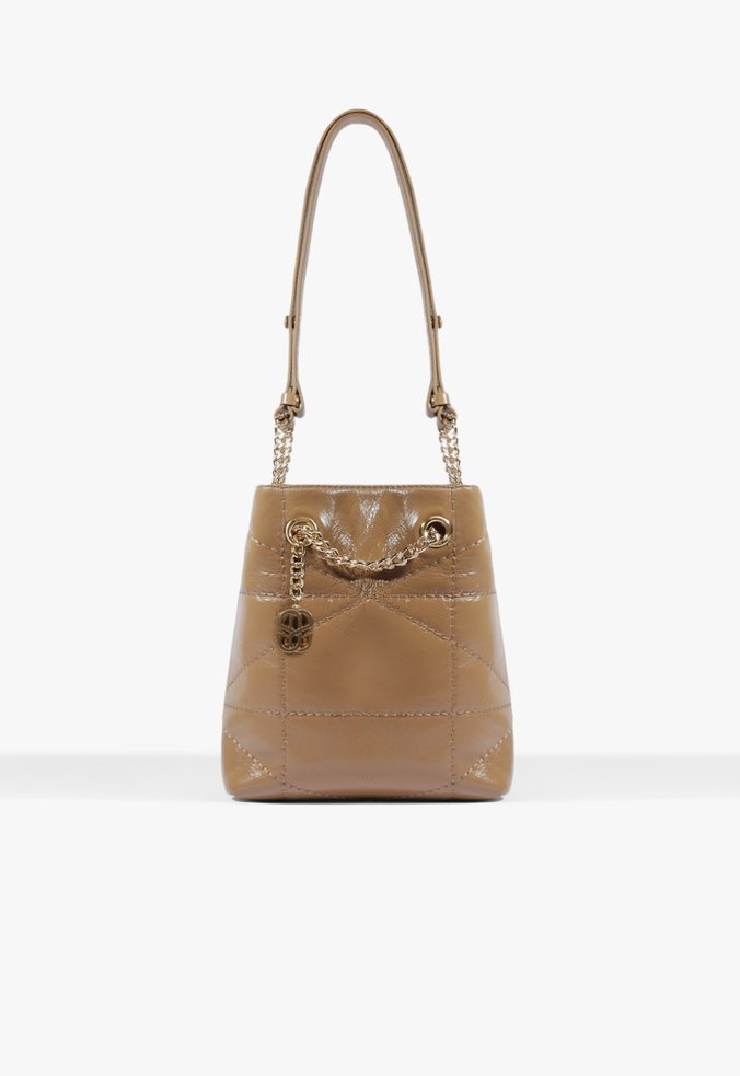 Bolsa Hobo Mika Média Couro Marrom
