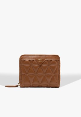 Carteira Pequena 944 Couro Matelassê Caramelo