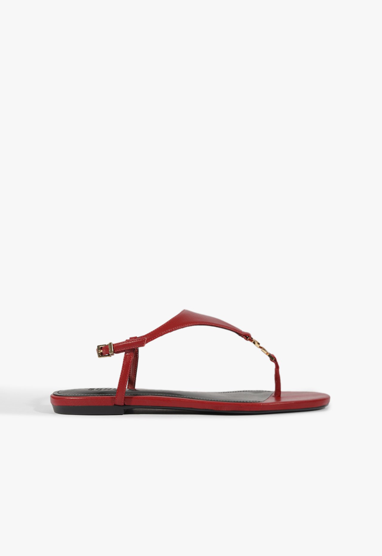 Sandália Rasteira S Couro Vermelha | Schutz