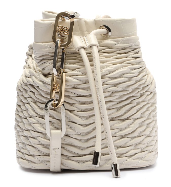 Bolsa Bucket Pequena Noah Couro Branca