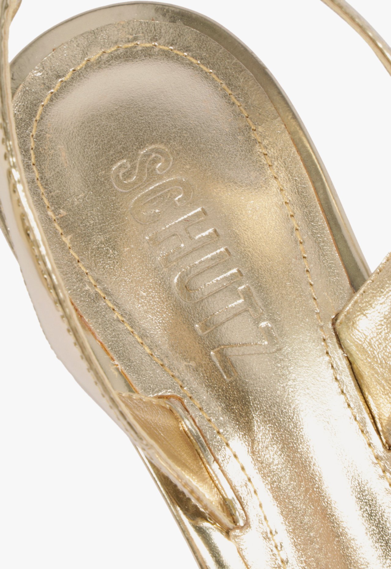 Sandália Scarlett Sling Mid Couro Dourada | Schutz