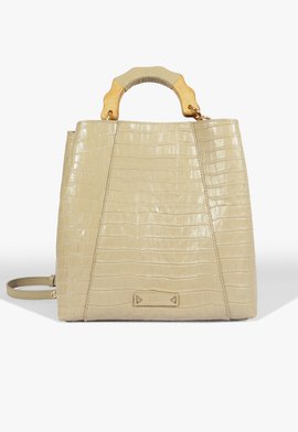 Hobo Bag Believe Bright Croco Couro Nude