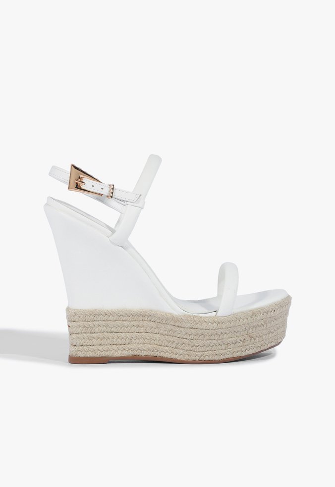 Sandália Espadrille Anabela Branca