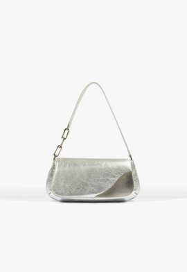 Bolsa Média Kloss Couro Prata
