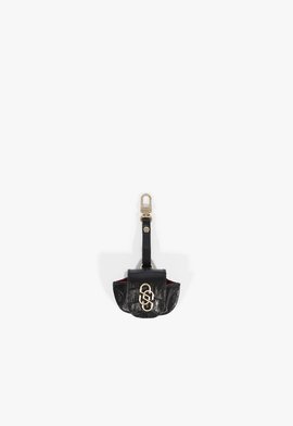 Porta Airpod Couro Preto