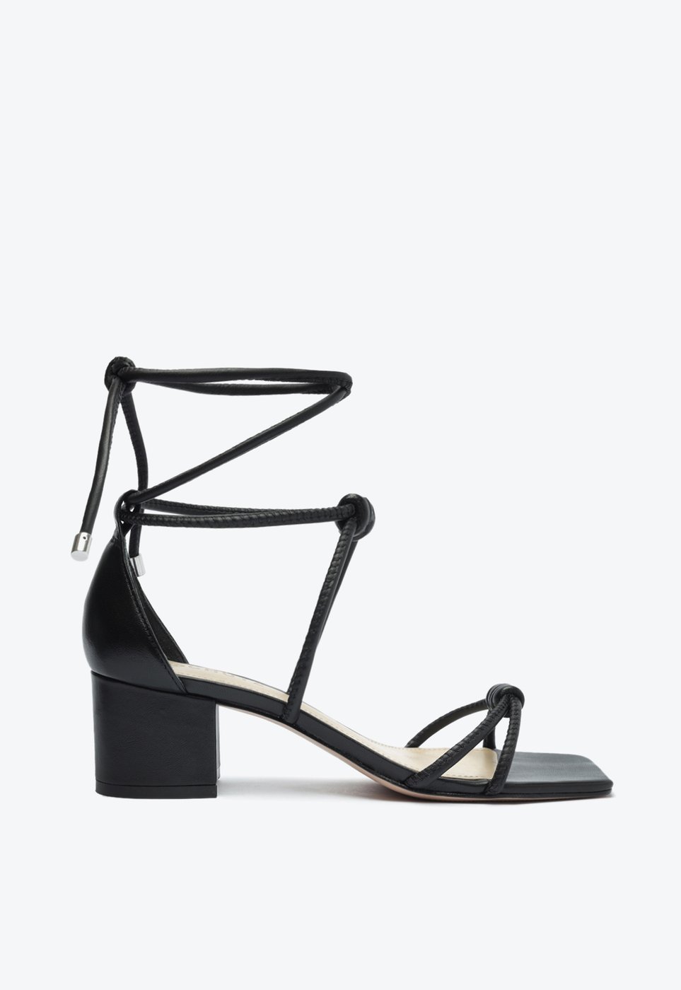 Sandália Lace Up Lela Mid Preta | Schutz