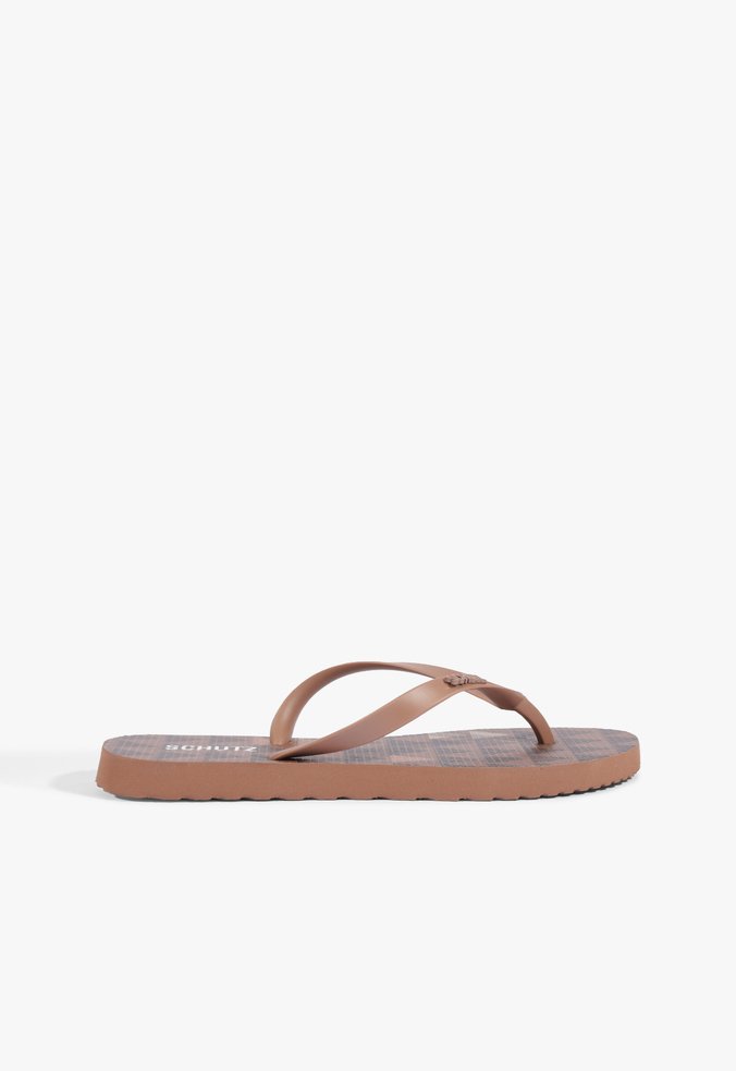 Chinelo Bico Redondo Jelly Marrom