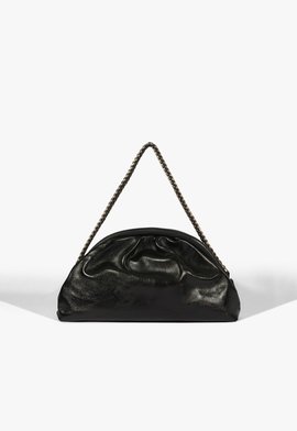 Bolsa Pouch Grande Buzz Couro Preta