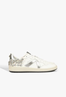 Tênis Schutz ST 001 Couro Branco Pedrarias