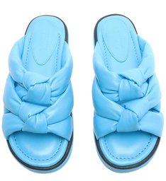 Sandália Papete  Flatform Azul