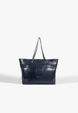 Bolsa Mini Shopping Belle Couro Azul