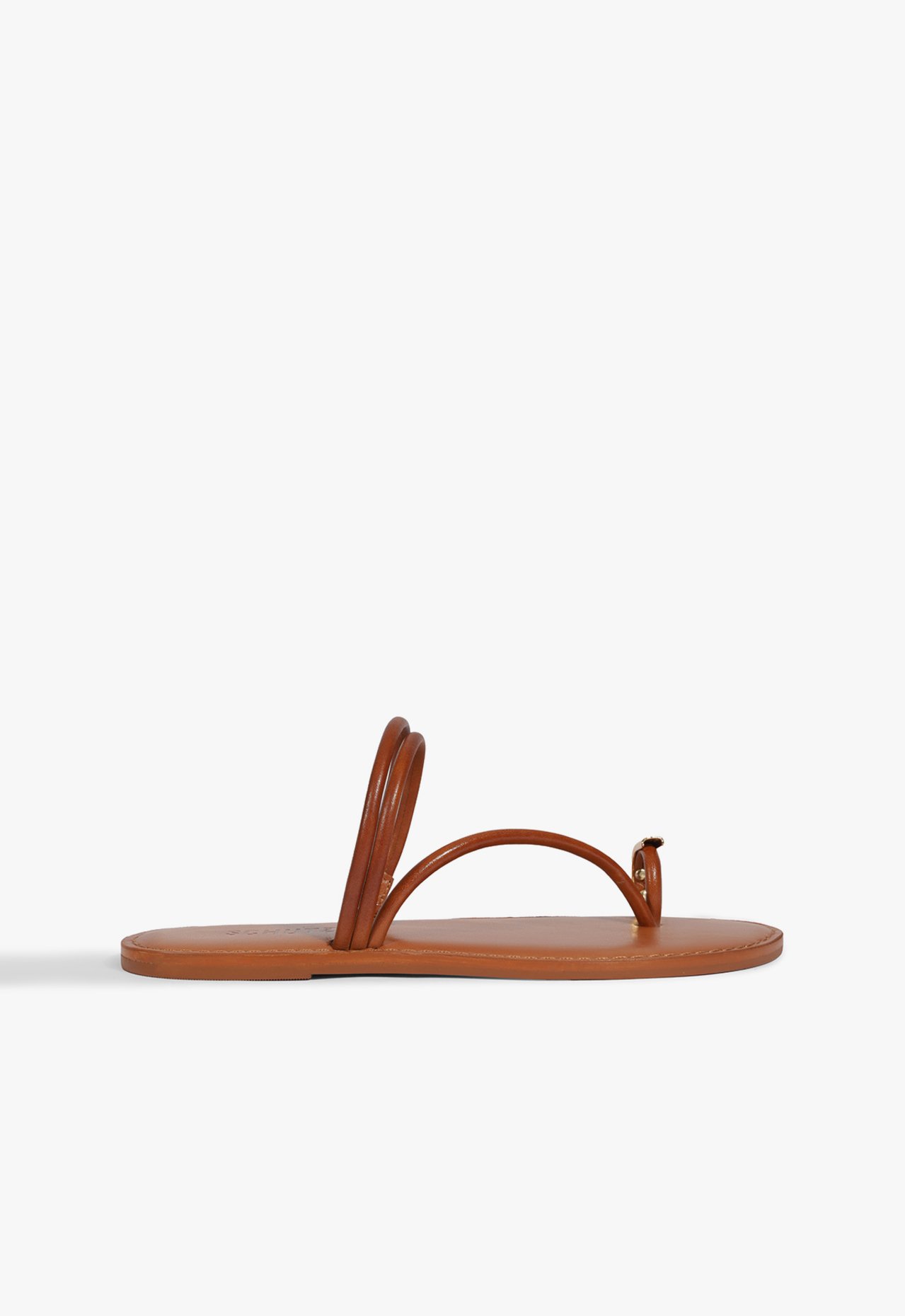 Sandália Rasteira Couro Marrom | Schutz