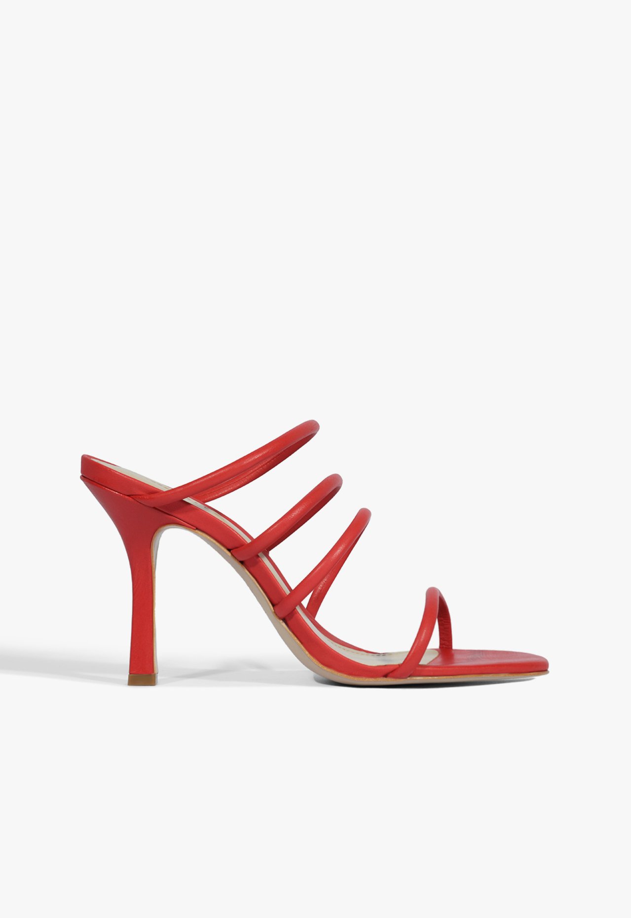 Tamanco Tiras Couro Vermelha | Schutz