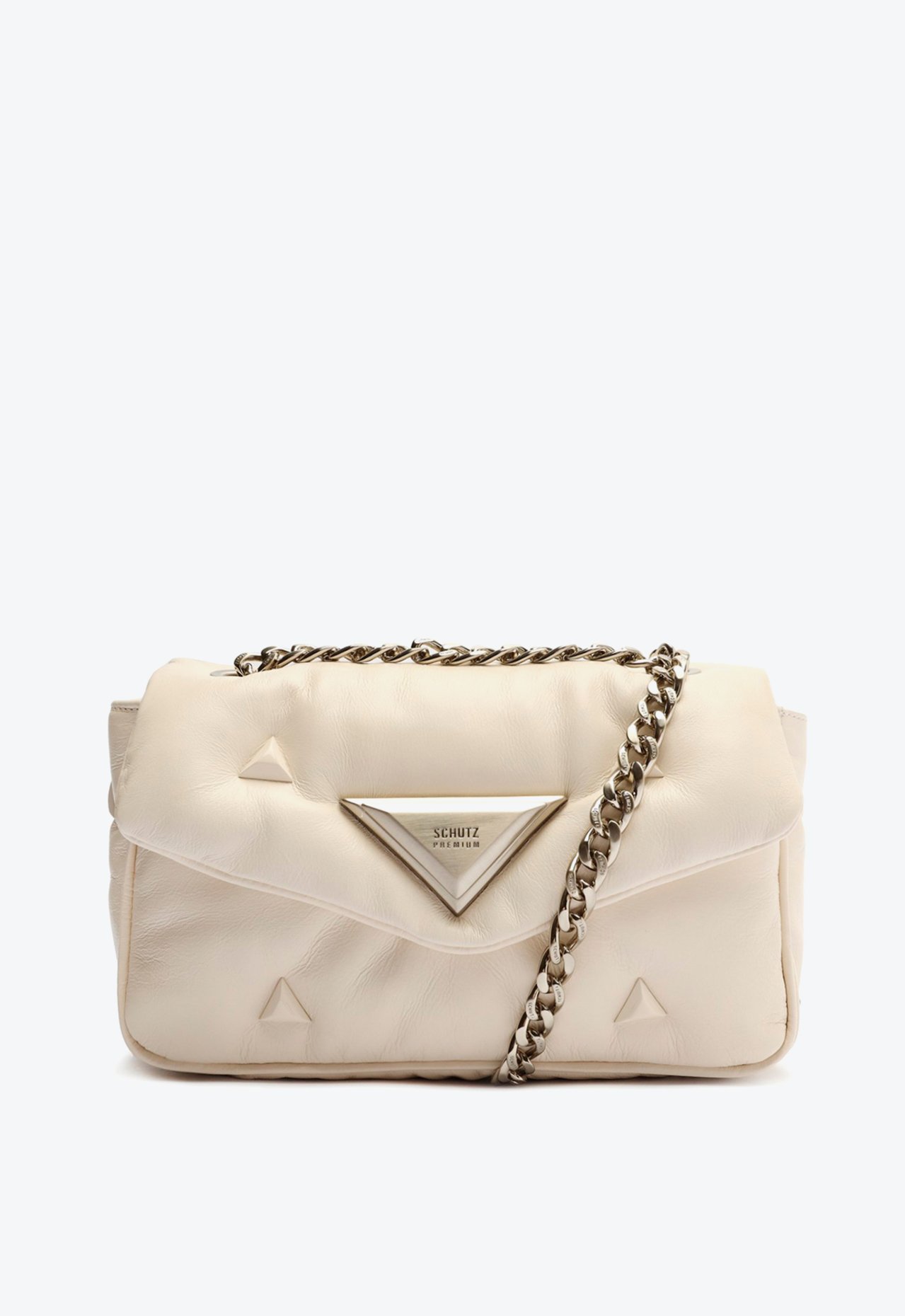Bolsa Tiracolo Pequena 944 Capitonê Couro Branca | Schutz