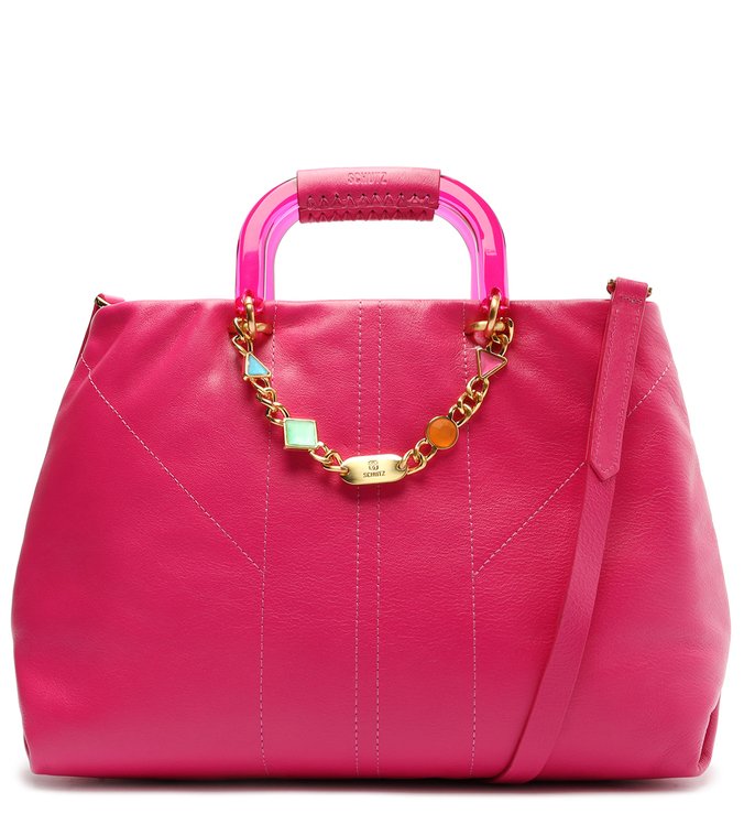 Bolsa Tote Grande Treasure Couro Rosa
