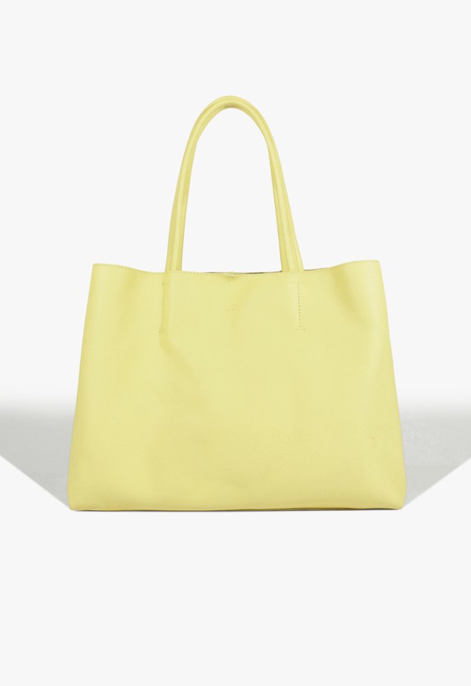 Bolsa Shopping Liah Couro Amarela