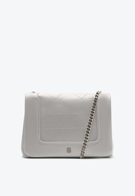 Bolsa Tiracolo Ellen Couro Cinza