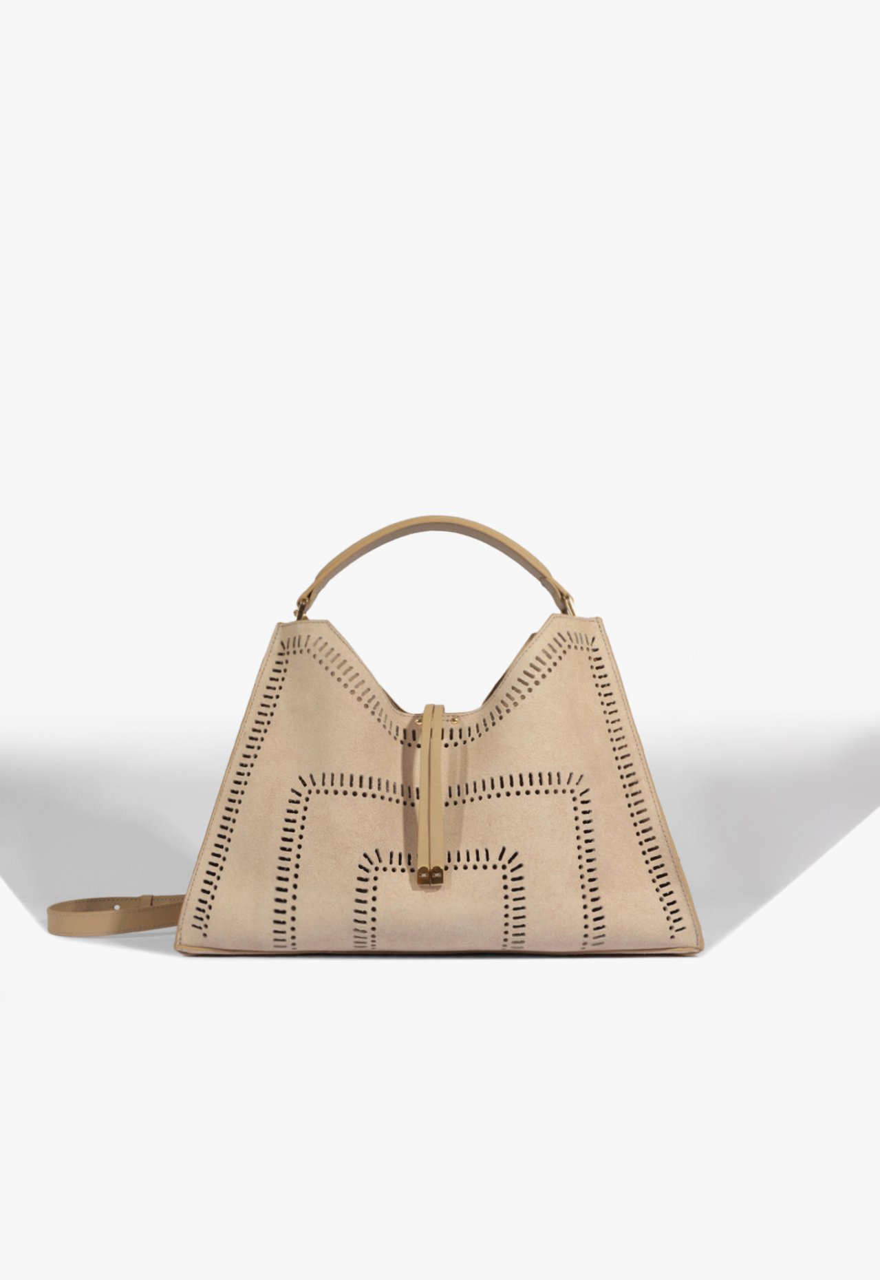 Bolsa Tote Tiracolo Camurça Nude | Schutz