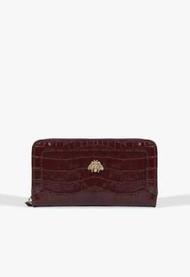 Carteira Grande Believe Couro Croco Vinho