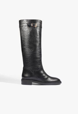 Bota Modern Couro Texturizada Preta