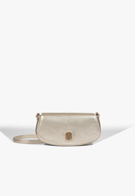 Bolsa Tiracolo Pequena Couro Dourada