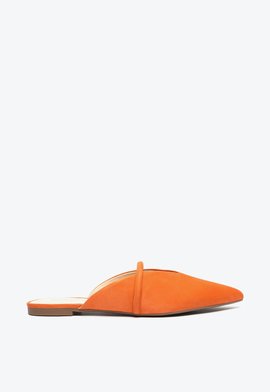 Flat Mule Camurça Laranja