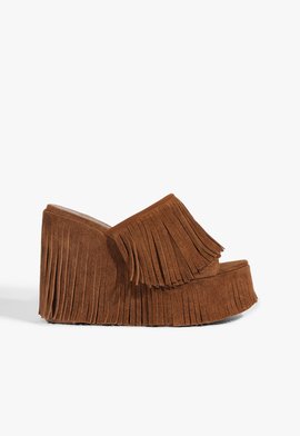 Sandalia Plataforma Indie Franja Camur a Marrom