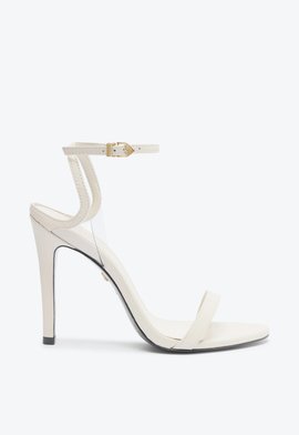 Sandália Salto Skye High Stiletto Couro Branca