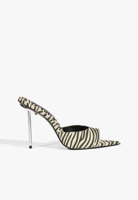 Mule Michella Camurça Zebra Preto
