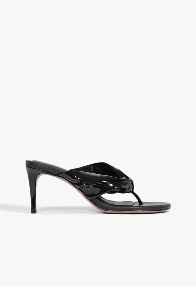 Sandália Salto Fino Willow Couro Preto